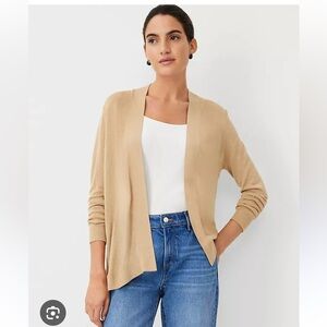 NWOT silly soft camel open cardigan